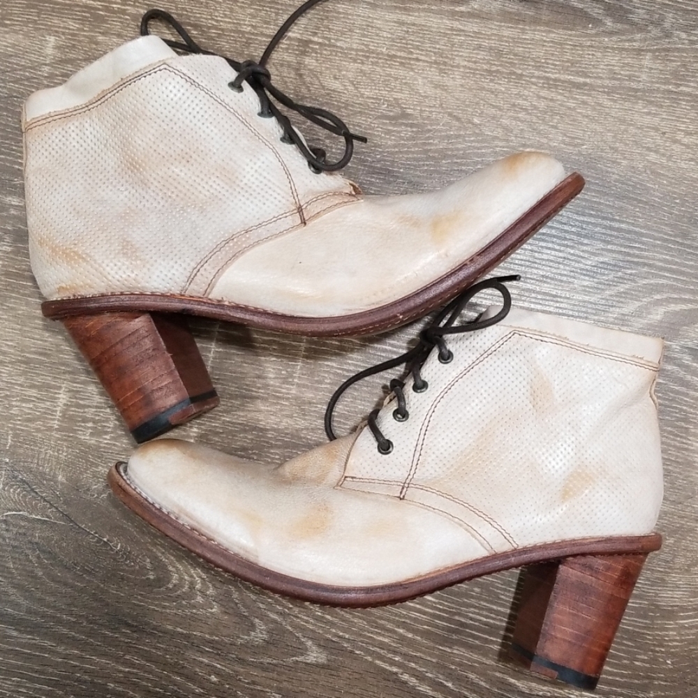 Bed Stu Nectar Lux distressed leather lace up ankle boots 9.5